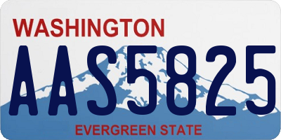 WA license plate AAS5825