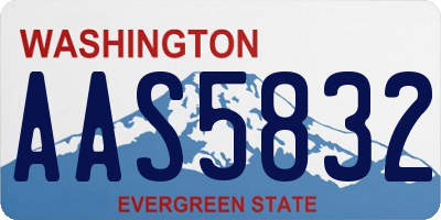WA license plate AAS5832