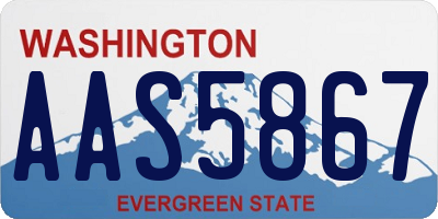 WA license plate AAS5867
