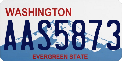 WA license plate AAS5873