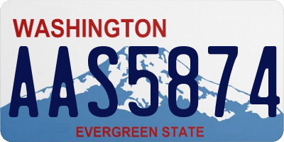 WA license plate AAS5874