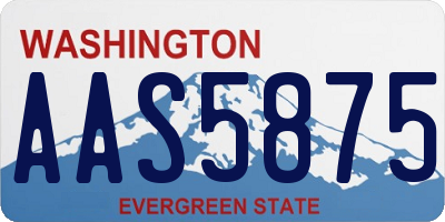 WA license plate AAS5875