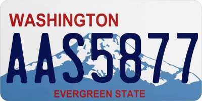 WA license plate AAS5877