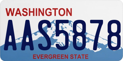 WA license plate AAS5878