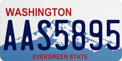 WA license plate AAS5895