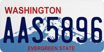 WA license plate AAS5896