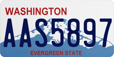 WA license plate AAS5897