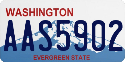 WA license plate AAS5902