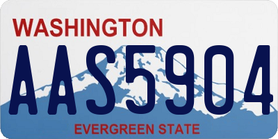 WA license plate AAS5904