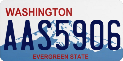 WA license plate AAS5906