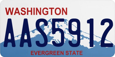WA license plate AAS5912