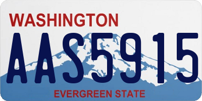 WA license plate AAS5915
