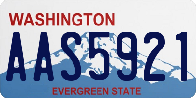 WA license plate AAS5921