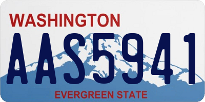 WA license plate AAS5941