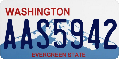 WA license plate AAS5942