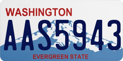 WA license plate AAS5943