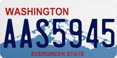 WA license plate AAS5945
