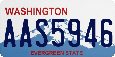 WA license plate AAS5946
