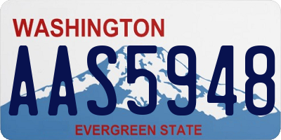 WA license plate AAS5948