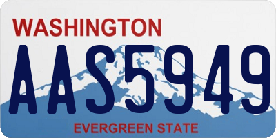 WA license plate AAS5949