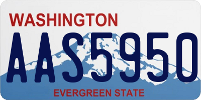 WA license plate AAS5950