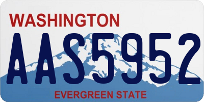 WA license plate AAS5952