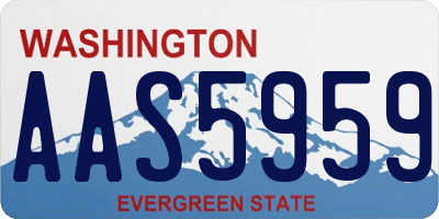 WA license plate AAS5959