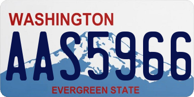 WA license plate AAS5966