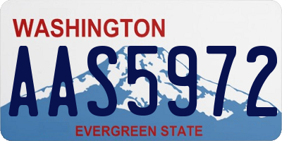 WA license plate AAS5972