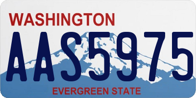 WA license plate AAS5975