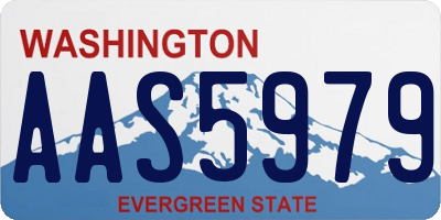 WA license plate AAS5979