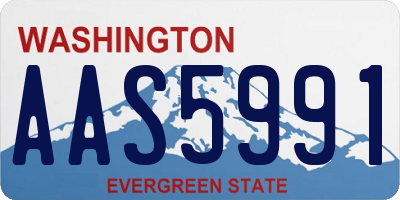 WA license plate AAS5991