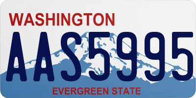 WA license plate AAS5995