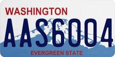 WA license plate AAS6004