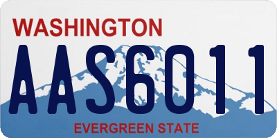 WA license plate AAS6011