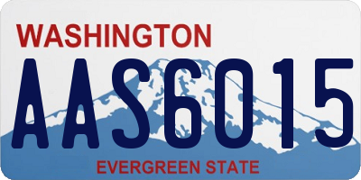 WA license plate AAS6015