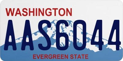 WA license plate AAS6044