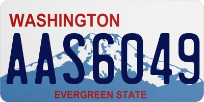 WA license plate AAS6049
