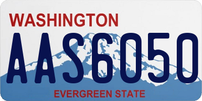 WA license plate AAS6050