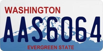 WA license plate AAS6064