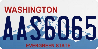 WA license plate AAS6065