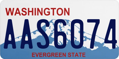 WA license plate AAS6074