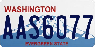 WA license plate AAS6077