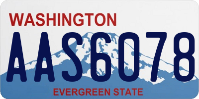 WA license plate AAS6078