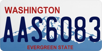 WA license plate AAS6083