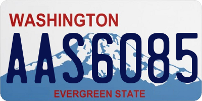 WA license plate AAS6085