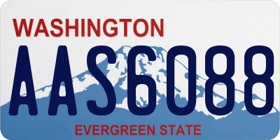 WA license plate AAS6088