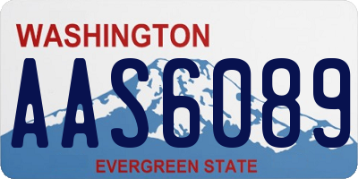 WA license plate AAS6089
