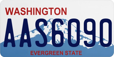 WA license plate AAS6090