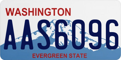 WA license plate AAS6096